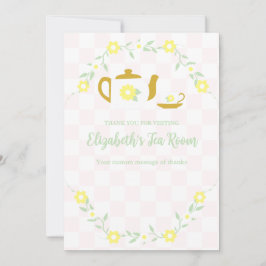Tekopp Floral Baby Shower Tack Kort