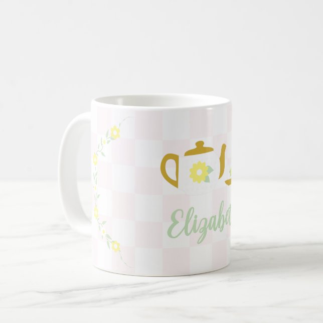 Tekopp Floral Kaffemugg (Framsida vänster)