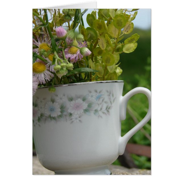 TEKOPP i OGRÄS Hälsningskort (Framsidan)