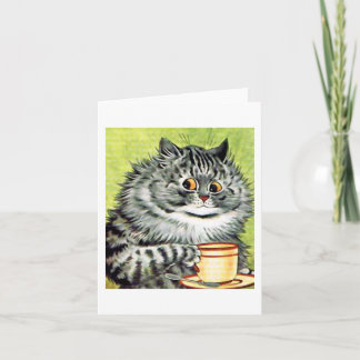 Tekopp-kontokort av Louis Wain Kort
