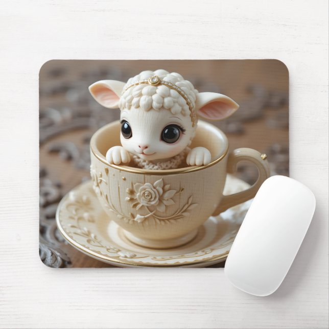 Tekopp Lamb Carving Musmatta (Med mus)