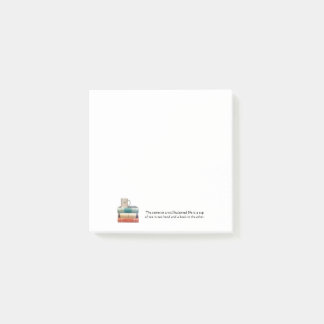 Tekopp på bokar-anteckning post-it block