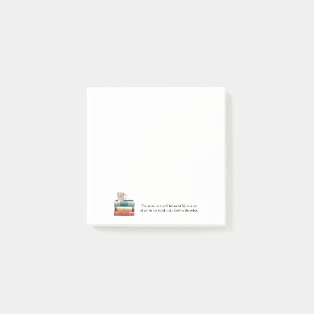 Tekopp på bokar-anteckning post-it block (Framsida)