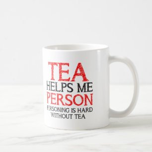 Tekopp Personifierar Rolig Mugg eller Kaffe/Resemu