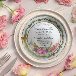 Tekopp Tea Party Möhippa Inbjudningar