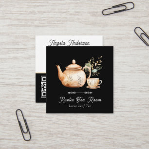 Tekopp Tea Room Fyrkantigt Visitkort