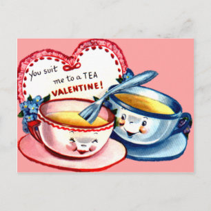 Tekopp Valentine Helg Vykort