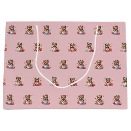 Tekopp Yorkie Alla hjärtans dag - Rosa