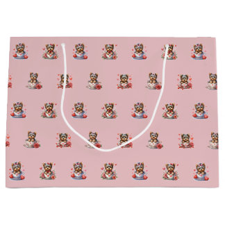 Tekopp Yorkie Alla hjärtans dag - Rosa