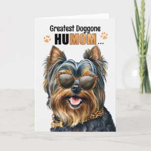 Tekopp Yorkie Hund Underbarare HuMOM Mors dag Helgkort