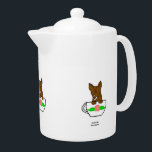 TekoppChihuahuatekanna<br><div class="desc">Du kan beundra min förtjusande teckning av en mycket liten insida för tekoppchihuahuasitta en tekopp, tekopp har en härlig blomma på den, I-appell denna teckning, "tekoppchihuahuaen, " tillfogat på denna tekanna. Denna ska tekanna gör någon att le för att se denna förtjusande mycket små tekoppchihuahua, denna tekanna gör den perfekta...</div>