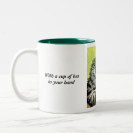 Tekoppkatt av Louis Wain Två-Tonad Mugg