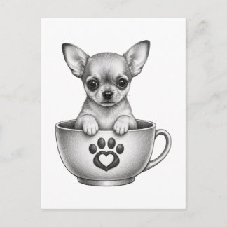 Tekopps Chihuahua-valp Helg Vykort