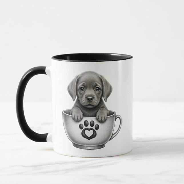 Tekopps Silver Labrador Retriever Valp Mugg (Vänster)