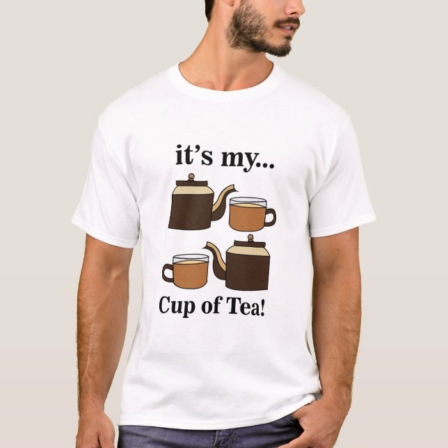 Tekopps Tekanna Det är Min Tekoppsfest T Shirt (Framsida)