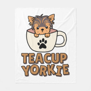Tekopps Yorkie-valp  Fleecefilt