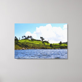 Tekplantagelandskapefotografering Indonesien Canvastryck