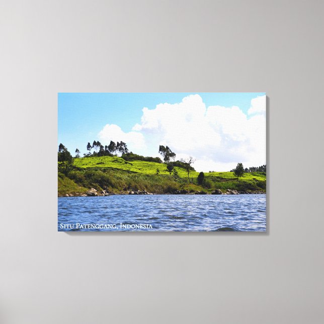Tekplantagelandskapefotografering Indonesien Canvastryck (Framsida)