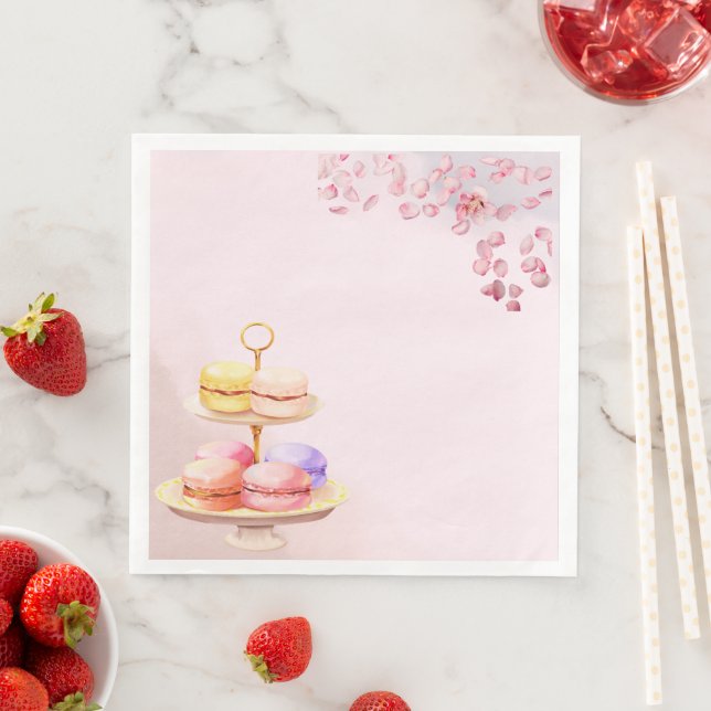 Tekservett för tvillingtema till baby shower pappersservett (Insitu)