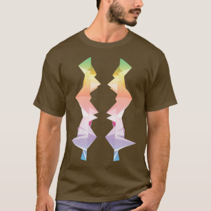 tektoniskt origamisk t shirt