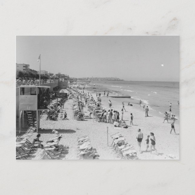Tel Aviv Beach på 1930-talet  Vykort (Framsida)