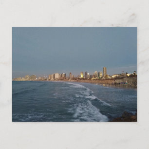 Tel Aviv efter sunset, Israel Vykort