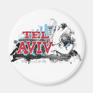 TEL AVIV - en grungestil av Israel #1-staden Magnet
