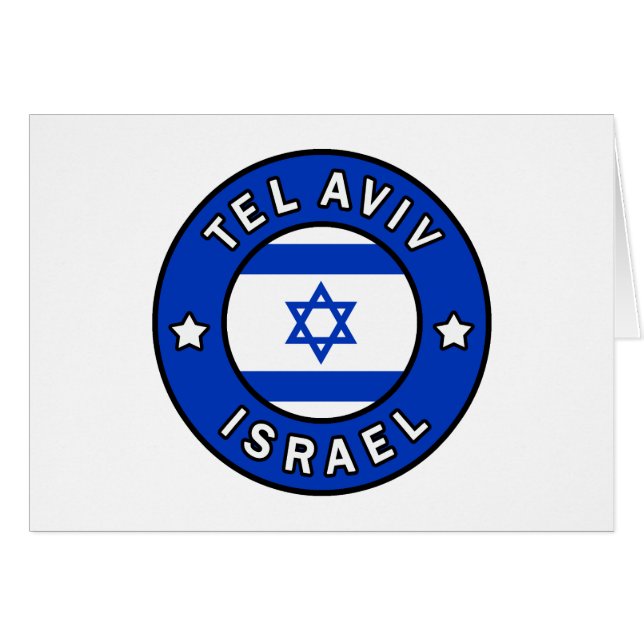 Tel Aviv Israel Hälsningskort (Framsidan Horizontal)
