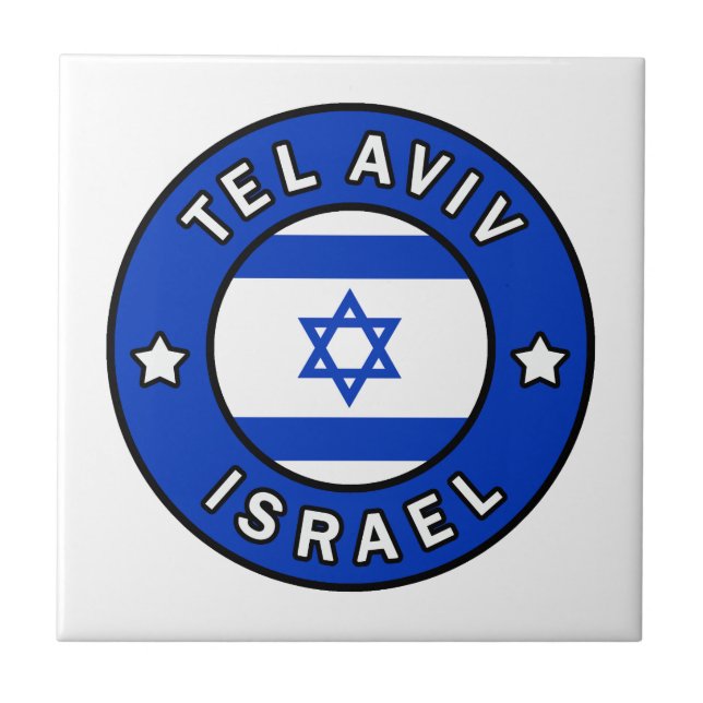 Tel Aviv Israel Kakelplatta (Framsidan)