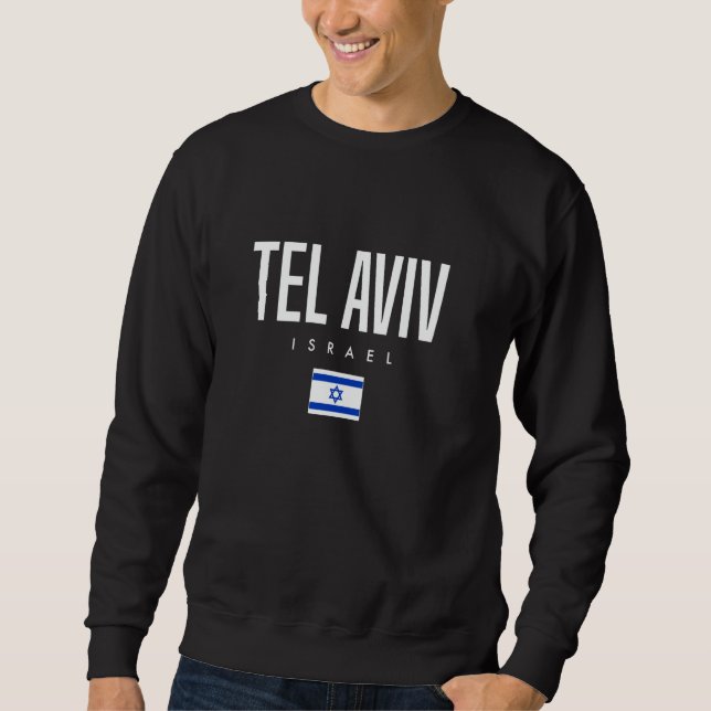 Tel Aviv Israel Lång Ärmad Tröja (Framsida)