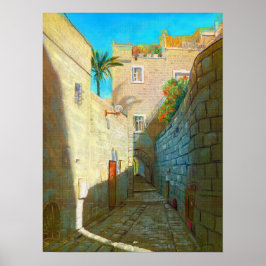 Tel-Aviv Jaffo Old City Israel Travel Oljemålning Poster