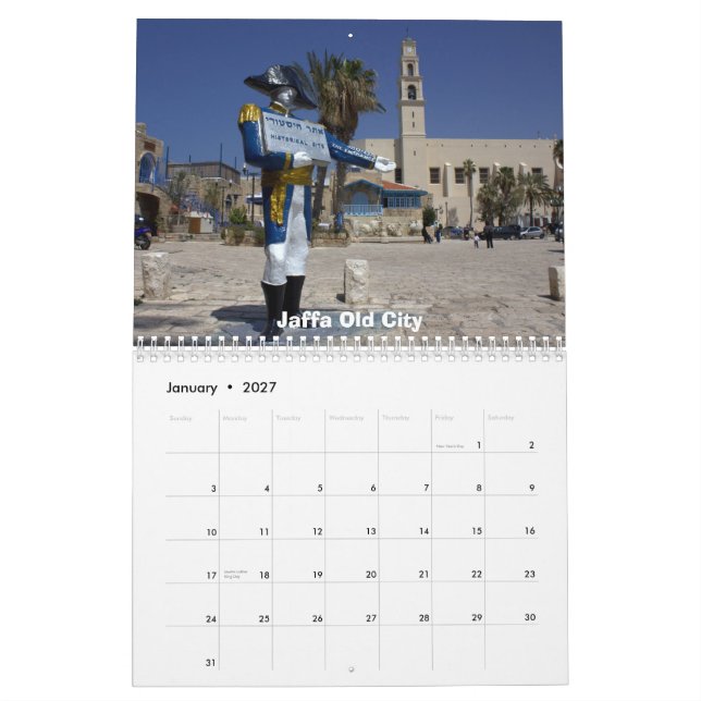 Tel Aviv kalender (Jan 2027)