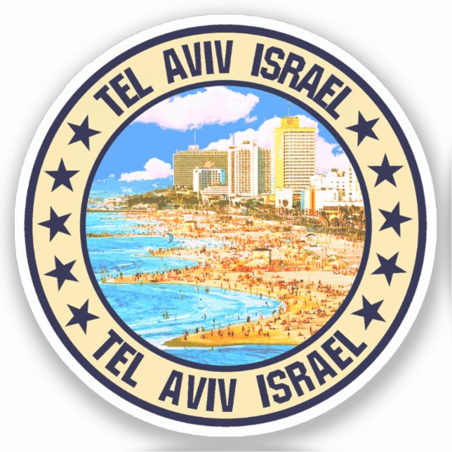 Tel Aviv Klistermärken (Framsida)
