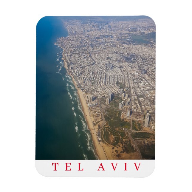 Tel Aviv-kylskåp Magnet (Vertikal)