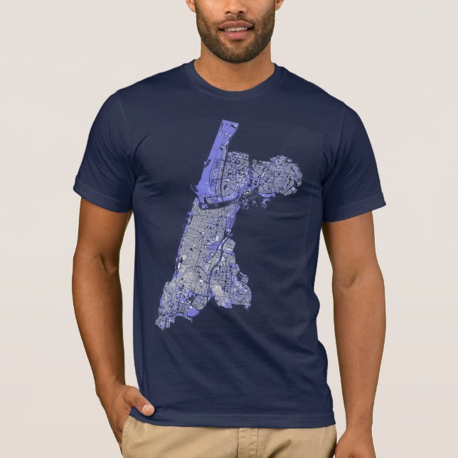 Tel Aviv mörkskjorta T-shirt (Framsida)