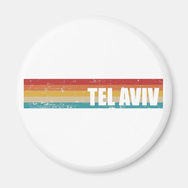 Tel Aviv-vintage Magnet (Framsidan)