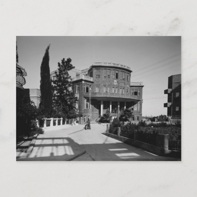 Tel Avivs stadshuset på Bialik Street på 1930-tale Vykort (Framsida)