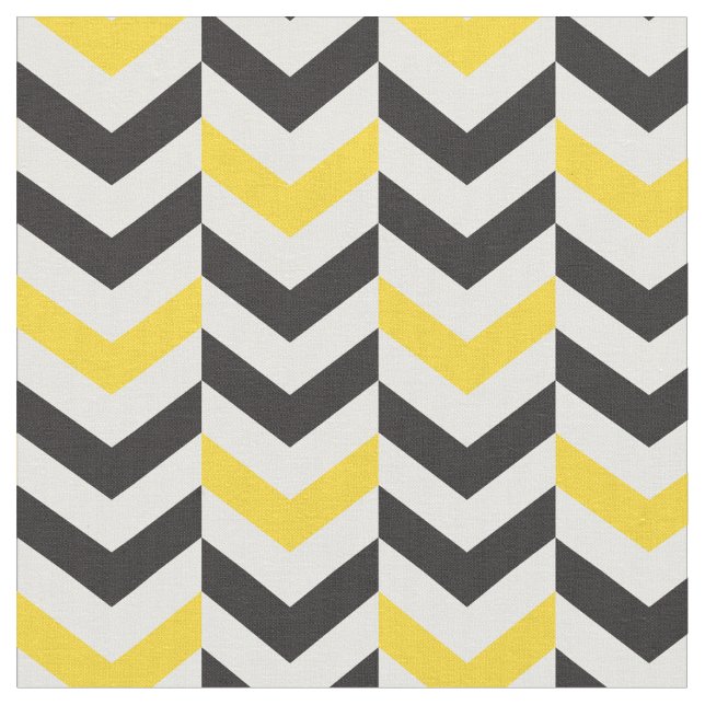 Tela Chevron Gris y Amarillo Tyg (Närbild)
