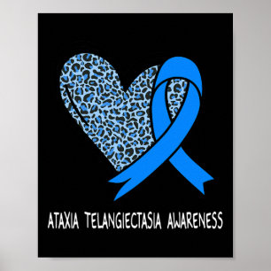 Telangiectasia medvetenhet Blått band Poster