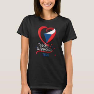 Telc Checzh Republic Heart Flagga Lejon Jacka av A T Shirt