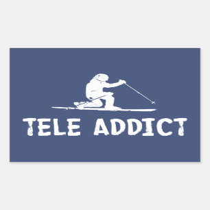 Tele Addict Rektangulärt Klistermärke