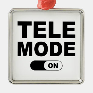 Tele-läge på julgransprydnad metall