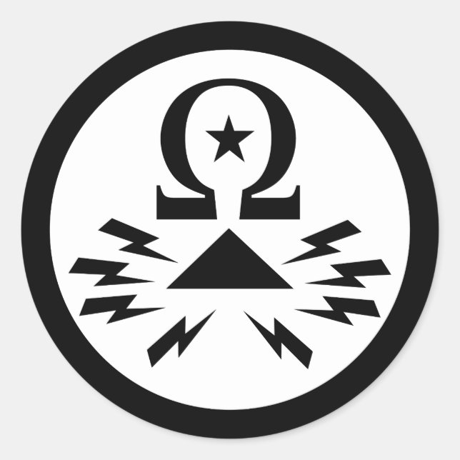 Telecomix Stickers (stor) Runt Klistermärke (Framsida)