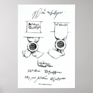 Telefaxar av Williams Shakespeare häfte Poster