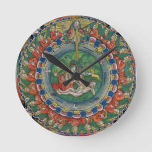 Telefaxen kopierar av skapade kvällen för rund klocka