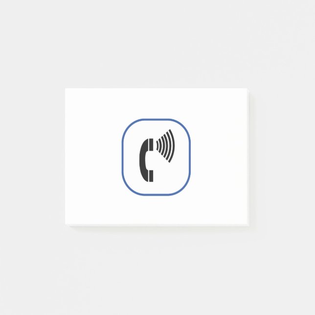 Telefon för volymkontroll post-it block (Framsida)