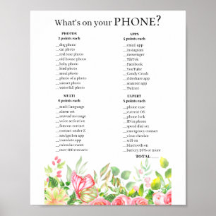 Telefon Frågespel 💍 Bröllopsfest Poster