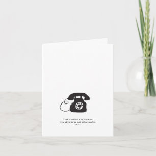 Telefon, hälsningskort för Old school Kort