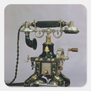 Telefon, nationell telefonitjänst, USA, 1890 Fyrkantigt Klistermärke