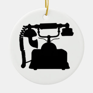 Telefon Silhouette Julgransprydnad Keramik
